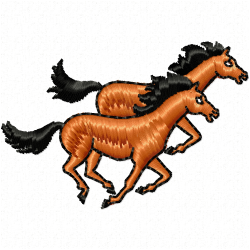 Horses Embroidery Design 7 Horses Embroidery Design 7